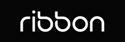 Ribbon Logo Full White