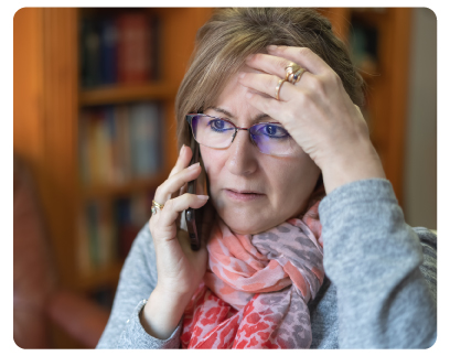 Senior woman looking at a smartphone